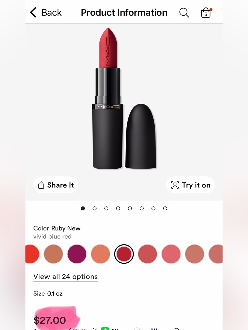 🎀MAC Cosmetics Lipstick - Ruby New🎀
